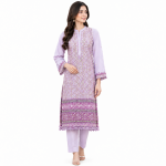 Lilac Cutwork Embroidered Kurta (2-Piece)