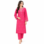 Pink Embroidered 2-Piece Suit (Mukesh Handwork)